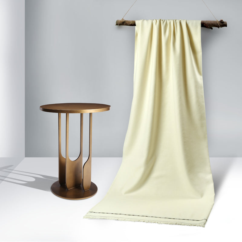Off white lambswool shawl for men by Mian Cloth