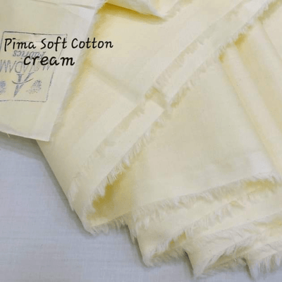Cream Universal Pure Pima Soft Cotton unstitched fabric for men