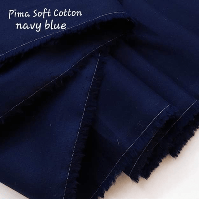 Navy blue Universal Pure Pima Soft Cotton unstitched fabric for men
