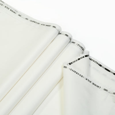 Off white China Silk 80 Gram unstitched fabric for men