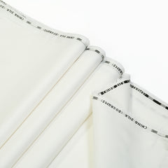 Off white China Silk 80 Gram unstitched fabric for men