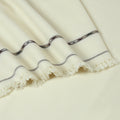 Australian lambswool off white shawl close-up