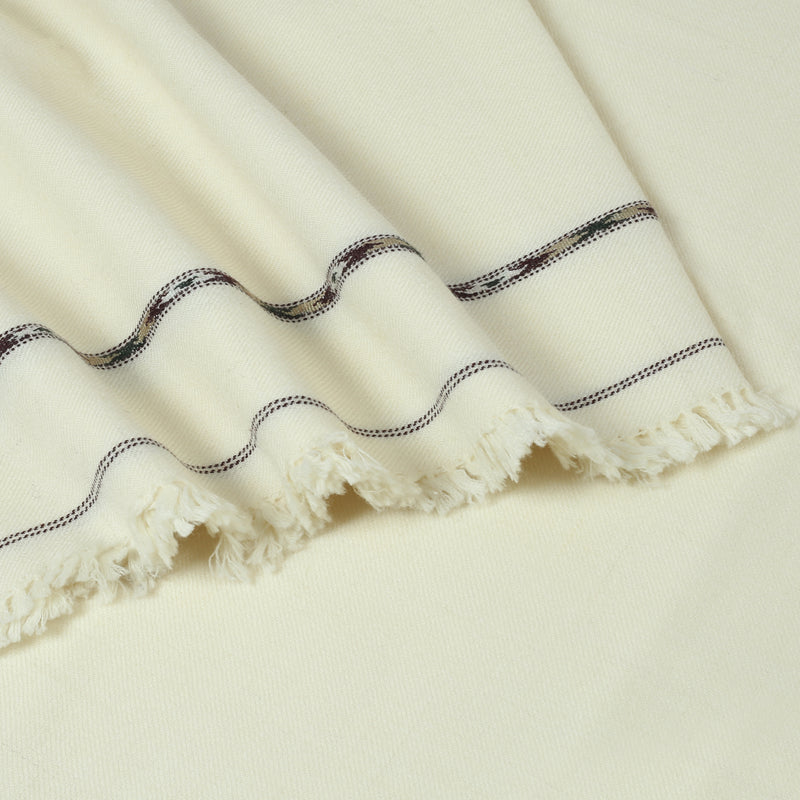 Australian lambswool off white shawl close-up