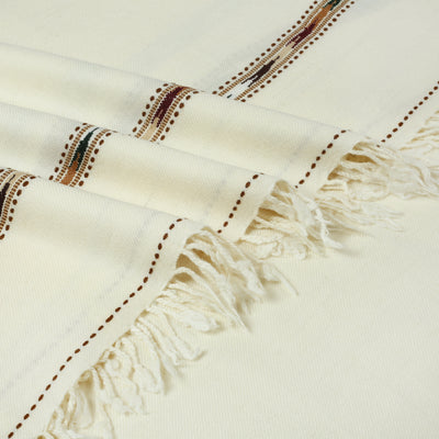 Off white premium wool shawl for men