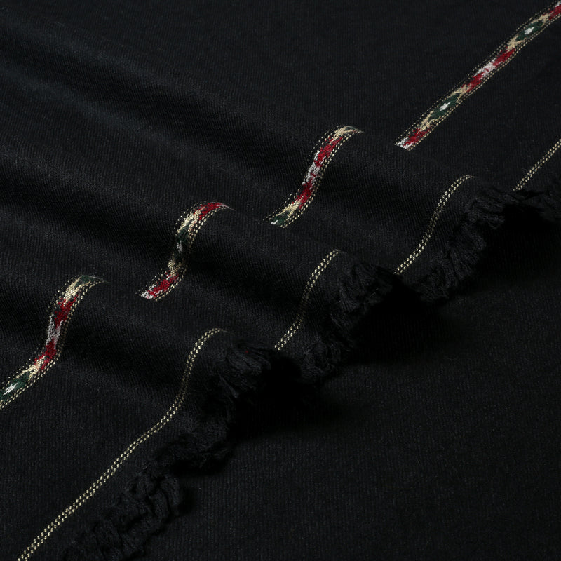 Black lambswool shawl for men by Mian Cloth