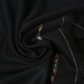 Australian lambswool black shawl close-up
