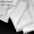 Off white Universal Pure Pima Soft Cotton unstitched fabric for men