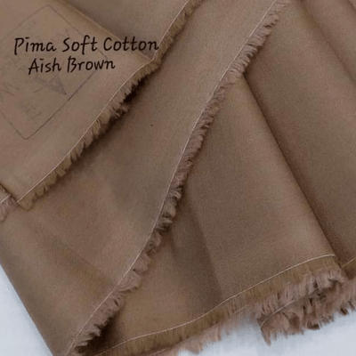 Aish Brown Universal Pure Pima Soft Cotton unstitched fabric for men
