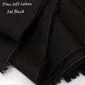Jet black Universal Pure Pima Soft Cotton unstitched fabric for men